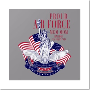 Proud Air Force-Airman Mom Mom Posters and Art